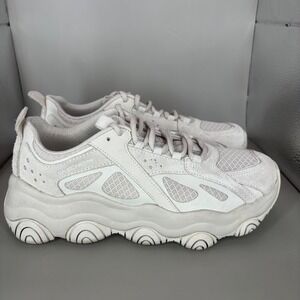 Skechers Women's White Chunky Sneakers Air Cooled Memory Foam Size 8.5